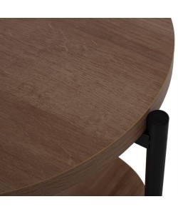 ΒΟΗΘΗΤΙΚΟ ΤΡΑΠΕΖΙ ΣΑΛΟΝΙΟΥ ΜΕΛΑΜΙΝΗΣ HM8754.11 NED ΣΤΡΟΓΓΥΛΟ 2 ΕΠΙΠΕΔΩΝ ΜΕΤΑΛΛΙΚΑ ΠΟΔΙΑ Φ40x52Υεκ.