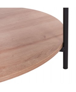 ΤΡΑΠΕΖΙ ΣΑΛΟΝΙΟΥ MATTEO 2 ΕΠΙΠΕΔΩΝ ΣΤΡΟΓΓΥΛΟ HM8753.11 Φ75x40,5Yεκ