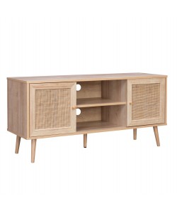 ΕΠΙΠΛΟ TV ΜΕΛΑΜΙΝΗΣ COLM ΜΕ ΠΟΡΤΕΣ RATTAN HM9223.11 ΣΕ ΧΡΩΜΑ ΦΥΣΙΚΟ 120x39x56,5Υεκ.