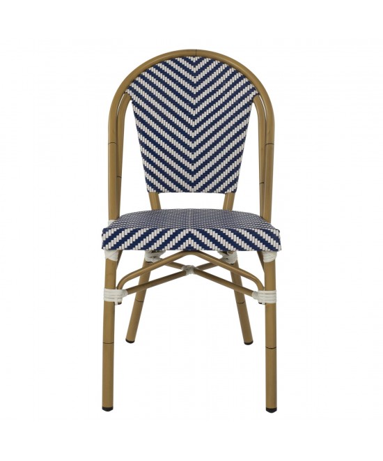 ΚΑΡΕΚΛΑ BAMBOO LOOK ΜΠΛΕ-ΛΕΥΚΟ HM5860.02 46x56x88Y εκ.