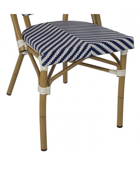 ΚΑΡΕΚΛΑ BAMBOO LOOK ΜΠΛΕ-ΛΕΥΚΟ HM5860.02 46x56x88Y εκ.