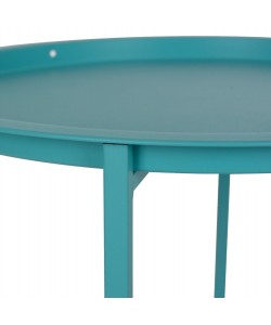 ΤΡΑΠΕΖΙ ΠΤΥΣΣΟΜΕΝΟ ΜΕ ΑΠΟΣΠΩΜΕΝΟ ΔΙΣΚΟ SAMUEL ΜΕΤΑΛΛΙΚΟ ΤΙΡΚΟΥΑΖ Φ46x53 εκ. HM5287.08