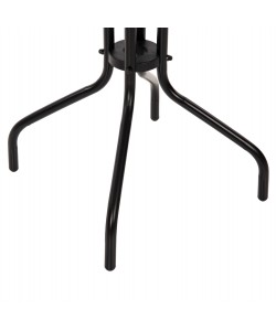 ΤΡΑΠΕΖΙ LIMA Φ60x68Υεκ. ΜΕΤΑΛΛΙΚΟ ΜΑΥΡΟ ΜΕ ΓΥΑΛΙΝΗ ΕΠΙΦΑΝΕΙΑ HM5079.03