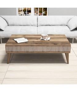 ΤΡΑΠΕΖΙ ΣΑΛΟΝΙΟΥ HM9505.01 ΜΕΛΑΜΙΝΗΣ ΚΑΡΥΔΙ ΜΕ ΛΕΥΚΕΣ ΛΕΠΤΟΜΕΡΕΙΕΣ 105x60x34.6Υεκ.