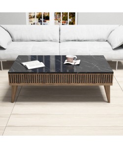 ΤΡΑΠΕΖΙ ΣΑΛΟΝΙΟΥ HM9505.02 ΜΕΛΑΜΙΝΗΣ ΚΑΡΥΔΙ-ΕΠΙΦΑΝΕΙΑ ΜΑΥΡΟ ΜΑΡΜΑΡΟ 105x60x34.6Υεκ.