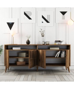 ΜΠΟΥΦΕΣ ΜΕΛΑΜΙΝΗΣ ΚΑΡΥΔΙ HM9431.04 180x35x78.6Υεκ.