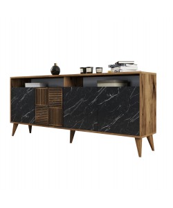 ΜΠΟΥΦΕΣ ΜΕΛΑΜΙΝΗΣ ΚΑΡΥΔΙ ΜΕ ΟΨΗ ΜΑΥΡΟΥ ΜΑΡΜΑΡΟΥ HM9431.05  180x35x78.6Υ εκ.