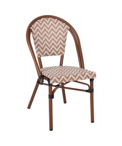 ΚΑΡΕΚΛΑ BAMBOO LOOK ΣΕ ΚΑΦΕ ΚΑΙ ΜΠΕΖ-ΛΕΥΚΗ ΕΠΕΝΔΥΣΗ HM5860.03 50x54x84,5Yεκ.