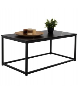 ΤΡΑΠΕΖΙ ΣΑΛΟΝΙΟΥ SAFFRON HM8975.13 ΜΕΛΑΜΙΝΗ ΜΑΥΡΟ ΜΑΡΜΑΡΟ 95Χ55Χ43Yεκ.