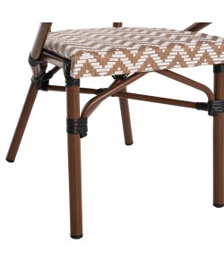 ΠΟΛΥΘΡΟΝΑ BAMBOO LOOK HM5861.03 ΚΑΦΕ-ΛΕΥΚΟ 58.5x58x82Υεκ.