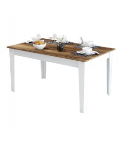 ΤΡΑΠΕΖΙ ΤΡΑΠΕΖΑΡΙΑΣ STANDARD HM9507.07 ΜΕΛΑΜΙΝΗ ΛΕΥΚΗ-ΚΑΡΥΔΙ ΜΕ ΑΠΟΘ.ΧΩΡΟ 145x88x75Yεκ.