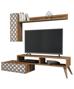 ΣΥΝΘΕΣΗ ΤΗΛΕΟΡΑΣΗΣ ΜΕΛΑΜΙΝΗ ΣΕ ΚΑΡΥΔΙ ΜΕ ΛΕΥΚΟ 150x37.2x37.8Υεκ  HM9518.04