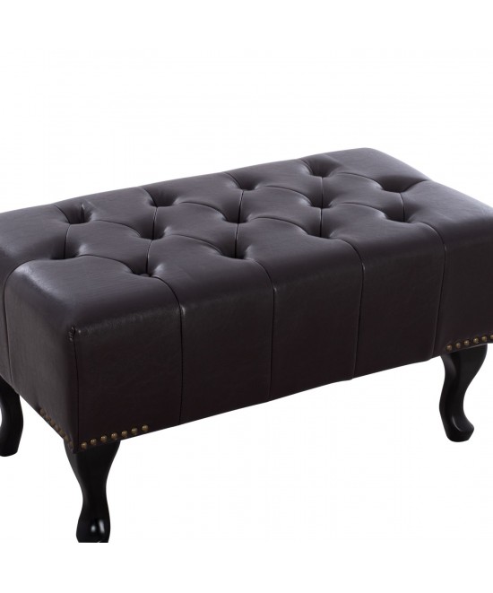 ΤΑΜΠΟΥΡΕ ΥΠΟΠΟΔΙΟ T.CHESTERFIELD EMMA HM226.01 PU 80x44x39Y εκ.ΣΚ.ΚΑΦΕ