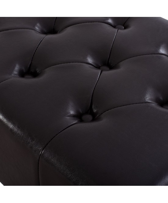 ΤΑΜΠΟΥΡΕ ΥΠΟΠΟΔΙΟ T.CHESTERFIELD EMMA HM226.01 PU 80x44x39Y εκ.ΣΚ.ΚΑΦΕ