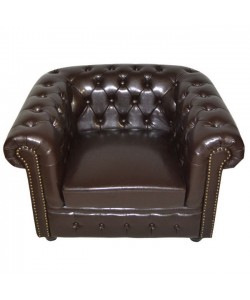 ΠΟΛΥΘΡΟΝΑ T.CHESTERFIELD POLINA HM3011.01 PU ΣΚΟΥΡΟ ΚΑΦΕ 110x90x73Yεκ.