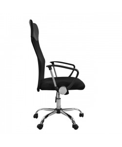 ΚΑΡΕΚΛΑ ΓΡΑΦΕΙΟΥ CABLE HM1000.01 ΜΑΥΡO MESH ΚΑΙ ΠΟΔΙ ΧΡΩΜΙΟΥ 61x56x118 εκ.