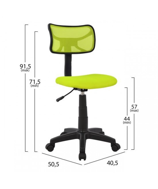 ΚΑΡΕΚΛΑ ΓΡΑΦΕΙΟΥ AKHILA HM1026.03 ΛΑΧΑΝΙ ΥΦΑΣΜΑ MESH 40,5x50,5x91,5 εκ.
