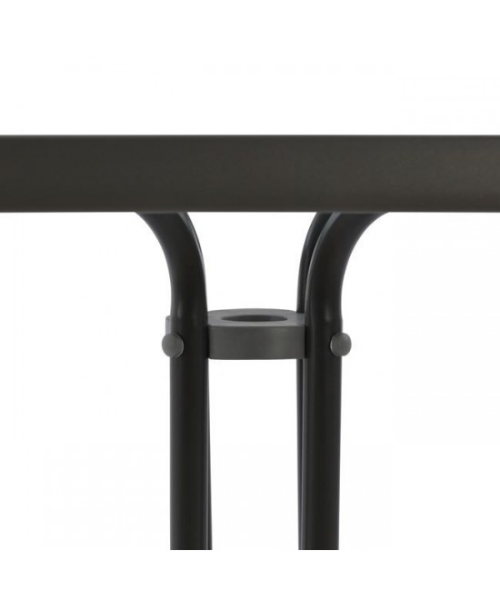 ΤΡΑΠΕΖΙ FIGO 60Χ60Χ72Υεκ. ΜΕΤΑΛΛΙΚΟ ΓΚΡΙ ΜΕ ΓΥΑΛΙΝΗ ΕΠΙΦΑΝΕΙΑ HM5035.01