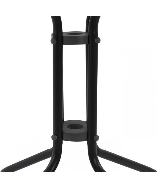 ΤΡΑΠΕΖΙ FIGO 60Χ60Χ72Υεκ. ΜΕΤΑΛΛΙΚΟ ΓΚΡΙ ΜΕ ΓΥΑΛΙΝΗ ΕΠΙΦΑΝΕΙΑ HM5035.01