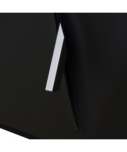 ΚΑΝΑΠΕΣ ΚΡΕΒΑΤΙ HM3001.02 THOM ΜΕ ΑΝΑΔΙΠΛΟΥΜΕΝΑ ΜΠΡΑΤΣΑ ΜΑΥΡΟ PU 189x93x82 εκ.