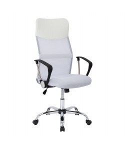 ΚΑΡΕΚΛΑ ΓΡΑΦΕΙΟΥ CABLE HM1000.04 ΛΕΥΚΟ MESH ΠΟΔΙ ΧΡΩΜΙΟΥ 61x58x118Y εκ.