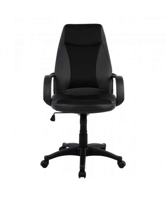 ΚΑΡΕΚΛΑ ΓΡΑΦΕΙΟΥ GAMING SIVIR HM1001.01 ΜΕ  ΜΑΥΡΟ PU 59x 60x115 εκ.