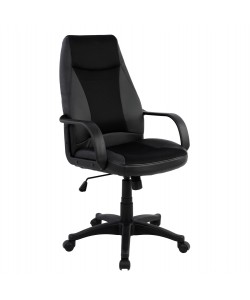 ΚΑΡΕΚΛΑ ΓΡΑΦΕΙΟΥ GAMING SIVIR HM1001.01 ΜΕ  ΜΑΥΡΟ PU 59x 60x115 εκ.