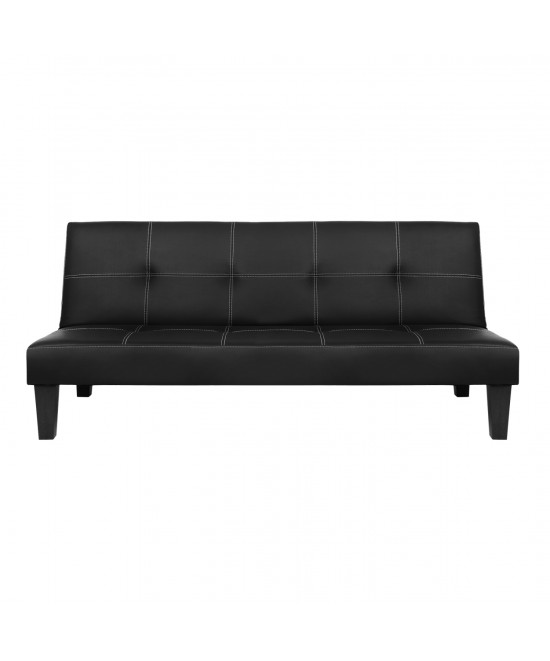 ΚΑΝΑΠΕΣ ΚΡΕΒΑΤΙ 3Θ HM3002.02 ΜΑΥΡΟΣ PU ΜΕ ΓΑΖΙΑ 186x90x82
