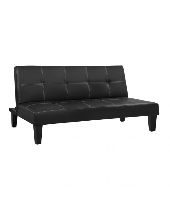 ΚΑΝΑΠΕΣ ΚΡΕΒΑΤΙ 3Θ HM3002.02 ΜΑΥΡΟΣ PU ΜΕ ΓΑΖΙΑ 186x90x82