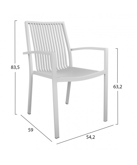 ΠΟΛΥΘΡΟΝΑ ΑΛΟΥΜΙΝΙΟΥ BRONCA HM5130.01 ΛΕΥΚΗ 54,2x59x83,5Υεκ.