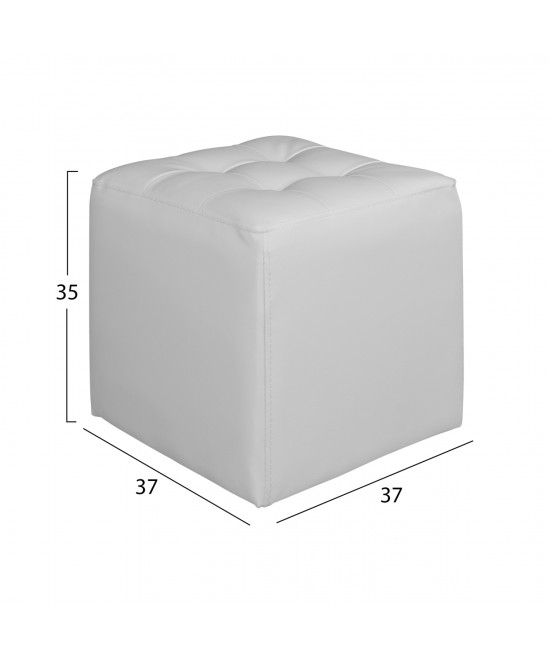 ΣΚΑΜΠΩ 37Χ37Χ35εκ ΜΕ PU ΛΕΥΚΟ PUNK HM264.02