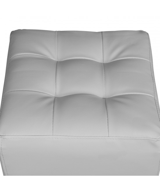 ΣΚΑΜΠΩ 37Χ37Χ35εκ ΜΕ PU ΛΕΥΚΟ PUNK HM264.02