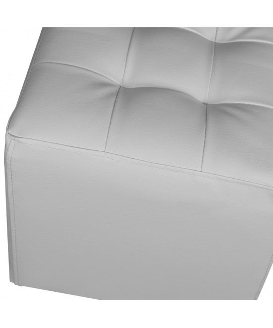 ΣΚΑΜΠΩ 37Χ37Χ35εκ ΜΕ PU ΛΕΥΚΟ PUNK HM264.02