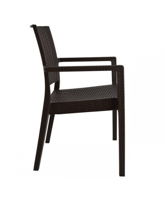 ΠΟΛΥΘΡΟΝΑ ΠΟΛΥΠΡΟΠΥΛΕΝΙΟΥ ΒΑΡΕΩΣ ΤΥΠΟΥ KAGANU DARK BROWN HM5134.09 57x55,5x89 εκ.