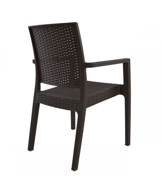 ΠΟΛΥΘΡΟΝΑ ΠΟΛΥΠΡΟΠΥΛΕΝΙΟΥ ΒΑΡΕΩΣ ΤΥΠΟΥ KAGANU DARK BROWN HM5134.09 57x55,5x89 εκ.