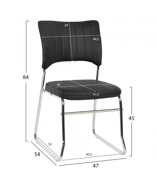 ΚΑΡΕΚΛΑ QUENTI HM1071.01 ΜΑΥΡΗ 47x54x84 εκ. ΚΑΡΕΚΛΑ QUENTI HM1071.01 ΜΑΥΡΗ 47x54x84 εκ.
