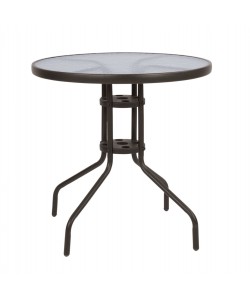 ΤΡΑΠΕΖΙ LIMA Φ70Χ70Υεκ. ΜΕΤΑΛΛΙΚΟ ΚΑΦΕ ΜΕ ΓΥΑΛΙΝΗ ΕΠΙΦΑΝΕΙΑ HM5146.02