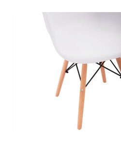 ΠΟΛΥΘΡΟΝΑ ΜΕ ΞΥΛΙΝΑ ΠΟΔΙΑ & ΚΑΘΙΣΜΑ ΛΕΥΚΟ MIRTO HM005.01 64x60x81 εκ.