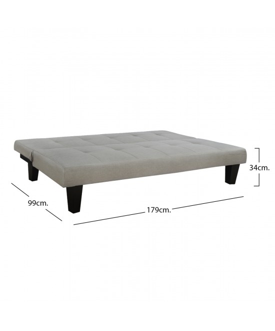 ΚΑΝΑΠΕΣ ΚΡΕΒΑΤΙ ODESSA HM3000.01 ΥΦΑΣΜΑ ΜΠΕΖ 179x80x79 εκ.