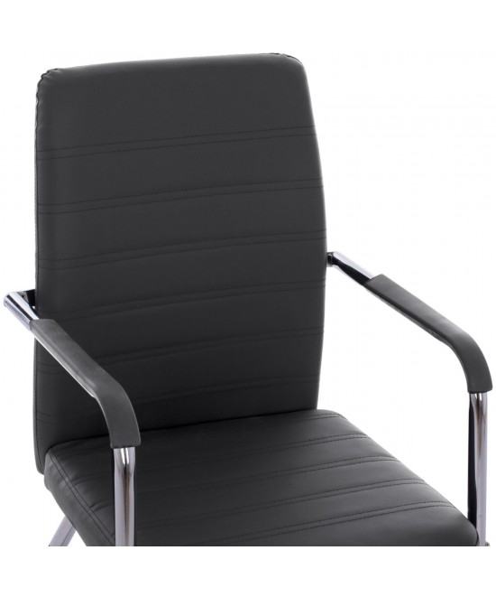 ΠΟΛΥΘΡΟΝΑ DALEY HM1021.01 ΜΕ ΜΠΡΑΤΣΑ ΜΑΥΡΟ PU 56x58x93 εκ.