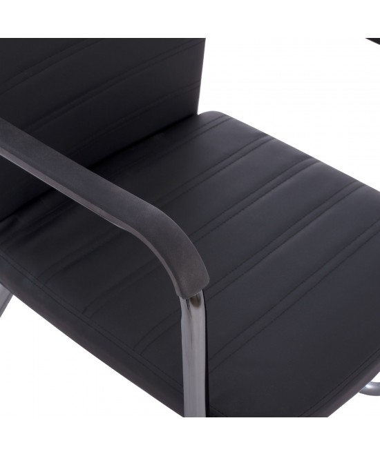ΠΟΛΥΘΡΟΝΑ DALEY HM1021.01 ΜΕ ΜΠΡΑΤΣΑ ΜΑΥΡΟ PU 56x58x93 εκ.