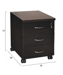 ΣΥΡΤΑΡΙΕΡΑ ΓΡΑΦΕΙΟΥ ΕΠΑΓΓΕΛΜΑΤΙΚΗ SIENNA HM2011.02 WENGE ΜΕ 3ΣΥΡΤΑΡΙΑ 38X48X53cm