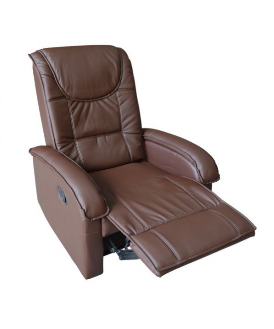 ΠΟΛΥΘΡΟΝΑ RELAX ΜΕ ΜΗΧΑΝΙΣΜΟ MASSAGE ROCCA HM0026.03 PU ΚΑΦΕ ΣΚΟΥΡΟ 80x96x97 εκ.