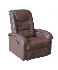 ΠΟΛΥΘΡΟΝΑ RELAX ΜΕ ΜΗΧΑΝΙΣΜΟ MASSAGE ROCCA HM0026.03 PU ΚΑΦΕ ΣΚΟΥΡΟ 80x96x97 εκ.