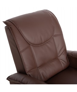 ΠΟΛΥΘΡΟΝΑ RELAX ΜΕ ΜΗΧΑΝΙΣΜΟ MASSAGE ROCCA HM0026.03 PU ΚΑΦΕ ΣΚΟΥΡΟ 80x96x97 εκ.