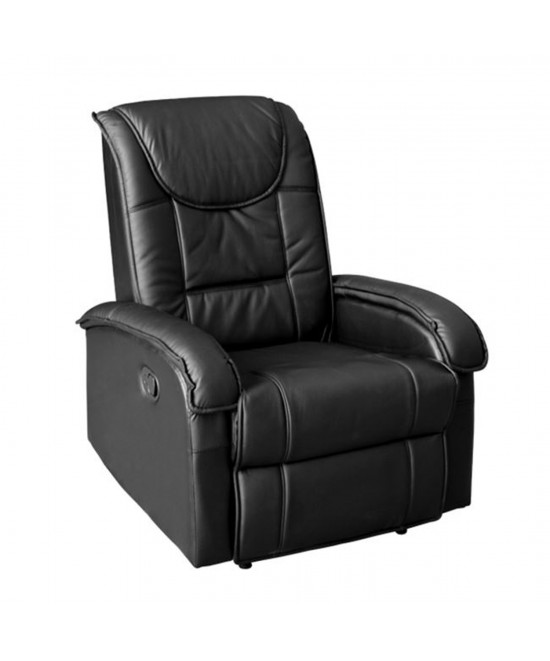 ΠΟΛΥΘΡΟΝΑ RELAX ΜΕ ΜΗΧΑΝΙΣΜΟ MASSAGE ROCCA HM0026.01 PU ΜΑΥΡΟ 80x96x97 εκ.