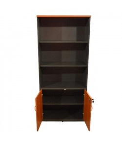 ΒΙΒΛΙΟΘΗΚΗ ΓΡΑΦΕΙΟΥ ΕΠΑΓΓΕΛΜΑΤΙΚΗ SIENNA 80Χ40Χ180Υεκ.HM2014.03 ΚΕΡΑΣΙ ΜΕ 2 ΠΟΡΤΕΣ