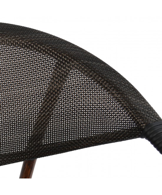 ΠΟΛΥΘΡΟΝΑ ΑΛΟΥΜΙΝΙΟΥ CLAY BAMBOO LOOK ΚΑΦΕ ΜΕ TEXTLINE HM5025 60,5x59x81Υ