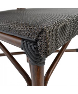 ΚΑΡΕΚΛΑ ΑΛΟΥΜΙΝΙΟΥ KASON BAMBOO LOOK ΚΑΦΕ ΜΕ TEXTLINE 40,5x56,5x89,5 εκ. HM5026