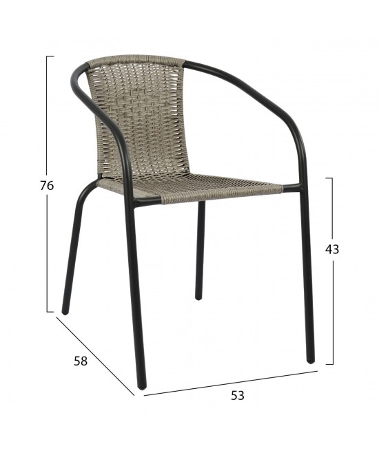 ΠΟΛΥΘΡΟΝΑ ΚΑΡΕΚΛΑ CAMEL HM5015.01 ΓΚΡΙ ΜΕΤΑΛΛΙΚΗ ΜΕ WICKER 48x48-53x72 εκ. ΠΟΛΥΘΡΟΝΑ ΚΑΡΕΚΛΑ CAMEL HM5015.01 ΓΚΡΙ ΜΕΤΑΛΛΙΚΗ ΜΕ WICKER 48x48-53x72 εκ.